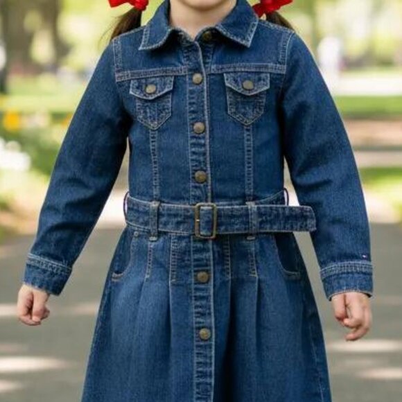 Tommy Hilfiger Classic Denim Dress Girls size 6 - Picture 10 of 10